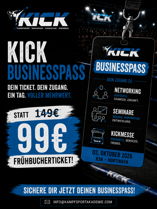Frühbucher KICK- Die Kampfsport MESSE BUSINESSPASS