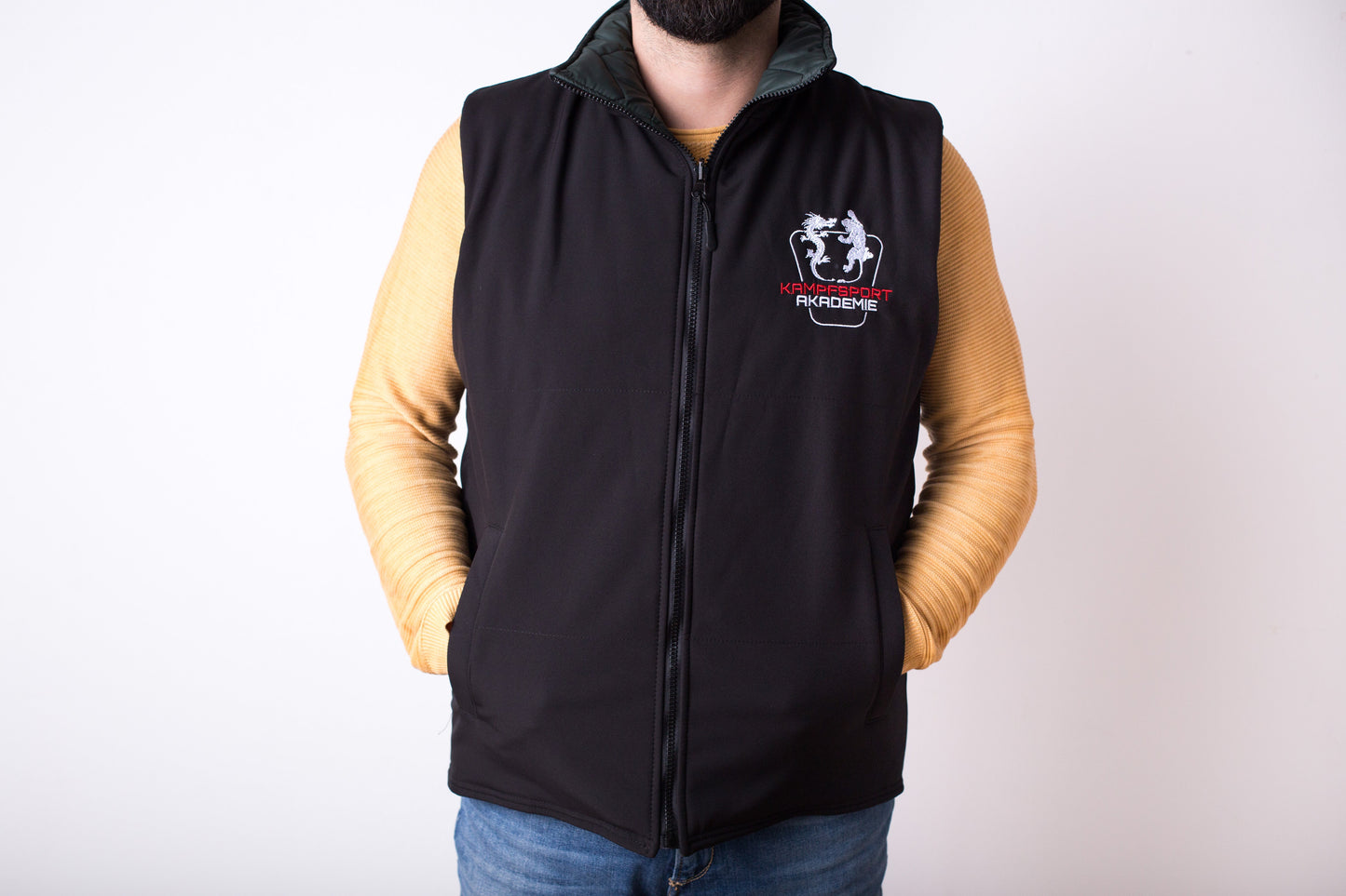 Wendeweste Schwarz/Grün